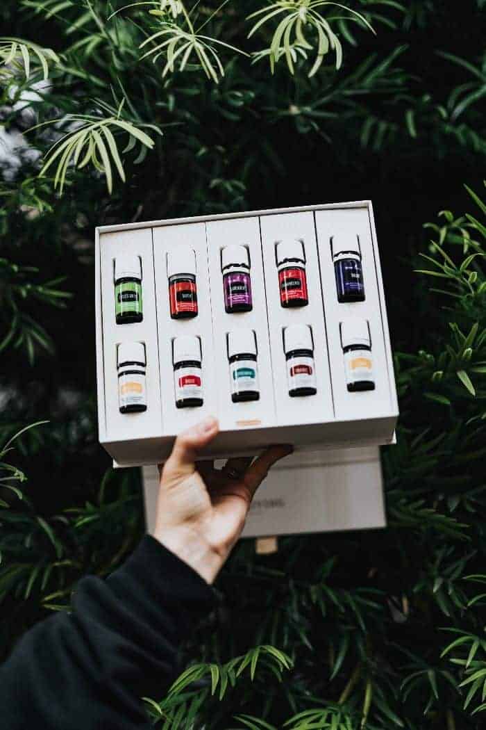 box of essential oils for labor
